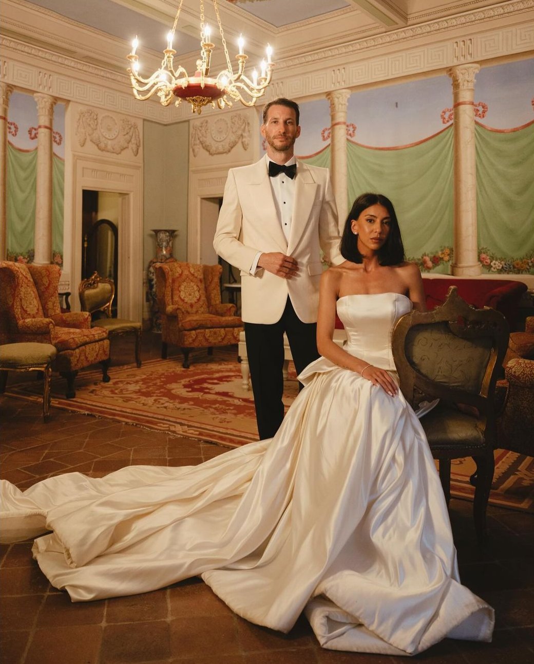 Get ready to walk down the aisle in style with our Romina Gown! This vintage-inspired wedding dress features a stunning backless design, elegant puff sleeves, and a flattering A-line silhouette. Made with soft, stain-resistant fabric, it's the perfect choice for your big day.