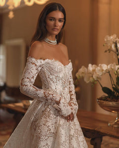 Discover the enchanting elegance of our Amira Gown, inspired by modern fairytales. Crafted with luxurious lace, this ballgown highlights your beauty and brings a touch of timeless grace to any special occasion. Make a statement with this stunning gown.