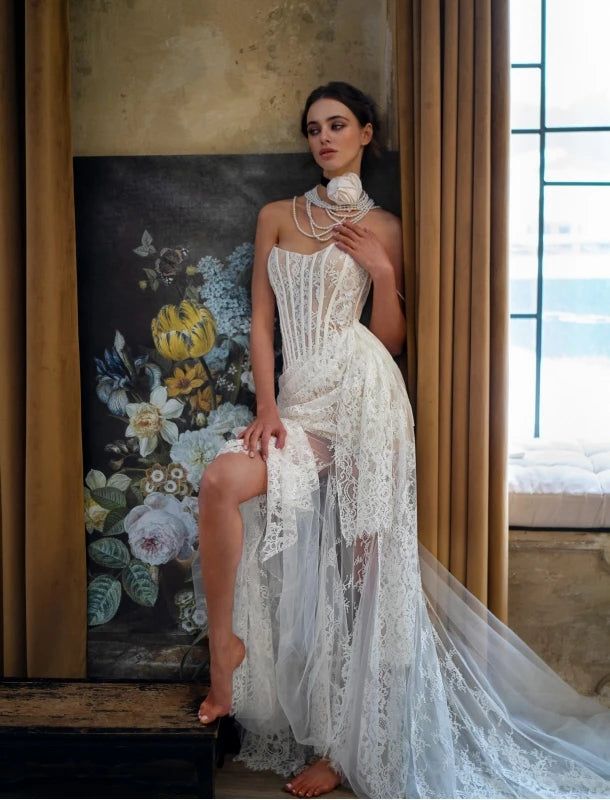 Introducing the Jennifer Lace Dress, the perfect choice for any formal occasion. This stunning gown features delicate lace patchwork in a beautiful white color, adding a touch of elegance and sophistication to your look. Step out feeling confident and stylish in this classic and timeless dress.