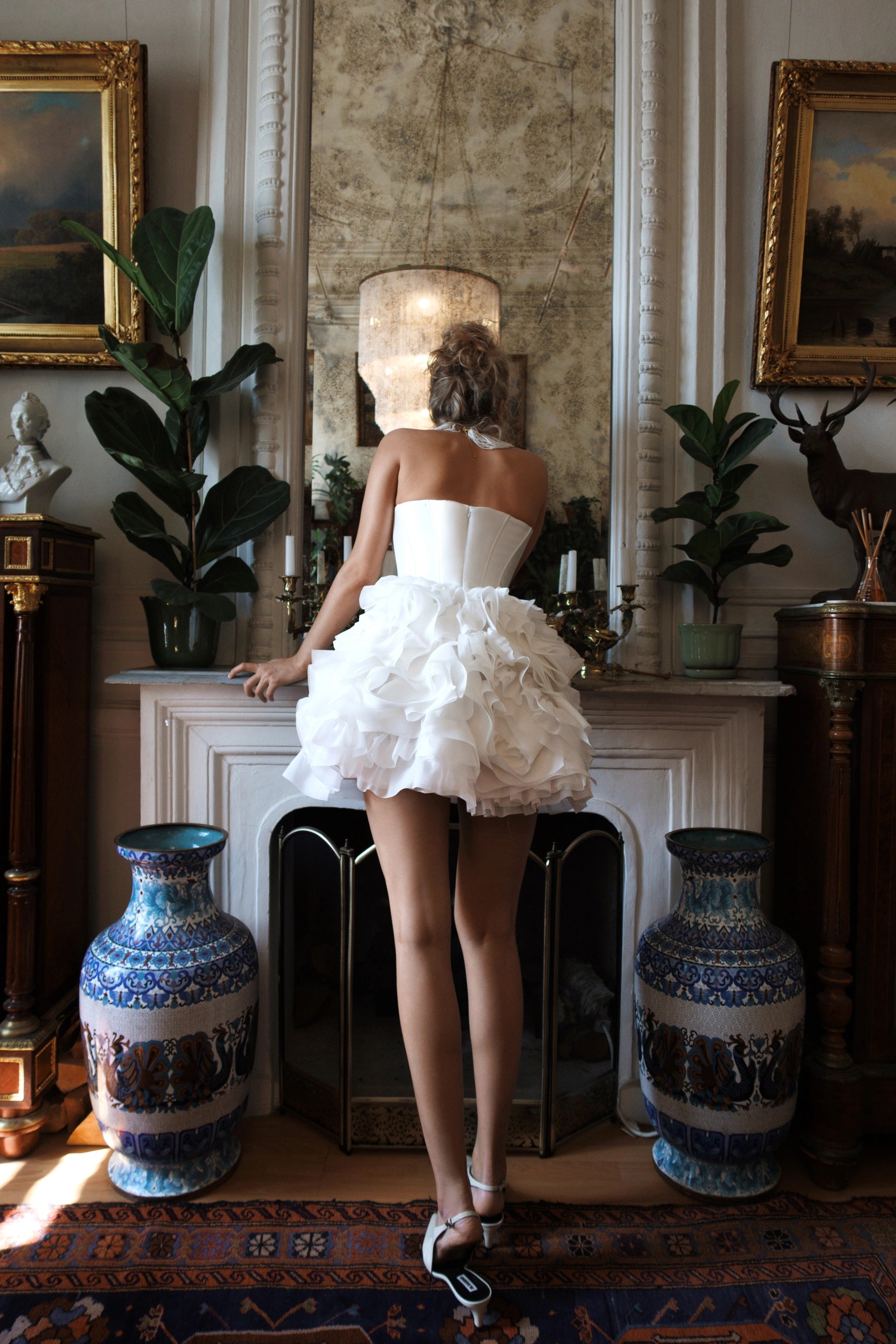 Indulge in pure luxury with our Bluemarine dress. Handcrafted with exquisite detail and premium materials, every stitch is a work of art. Versatile for all seasons, this bespoke dress will elevate your style and leave a timeless impression. Perfect for any occasion, stand out in elegance and grace.