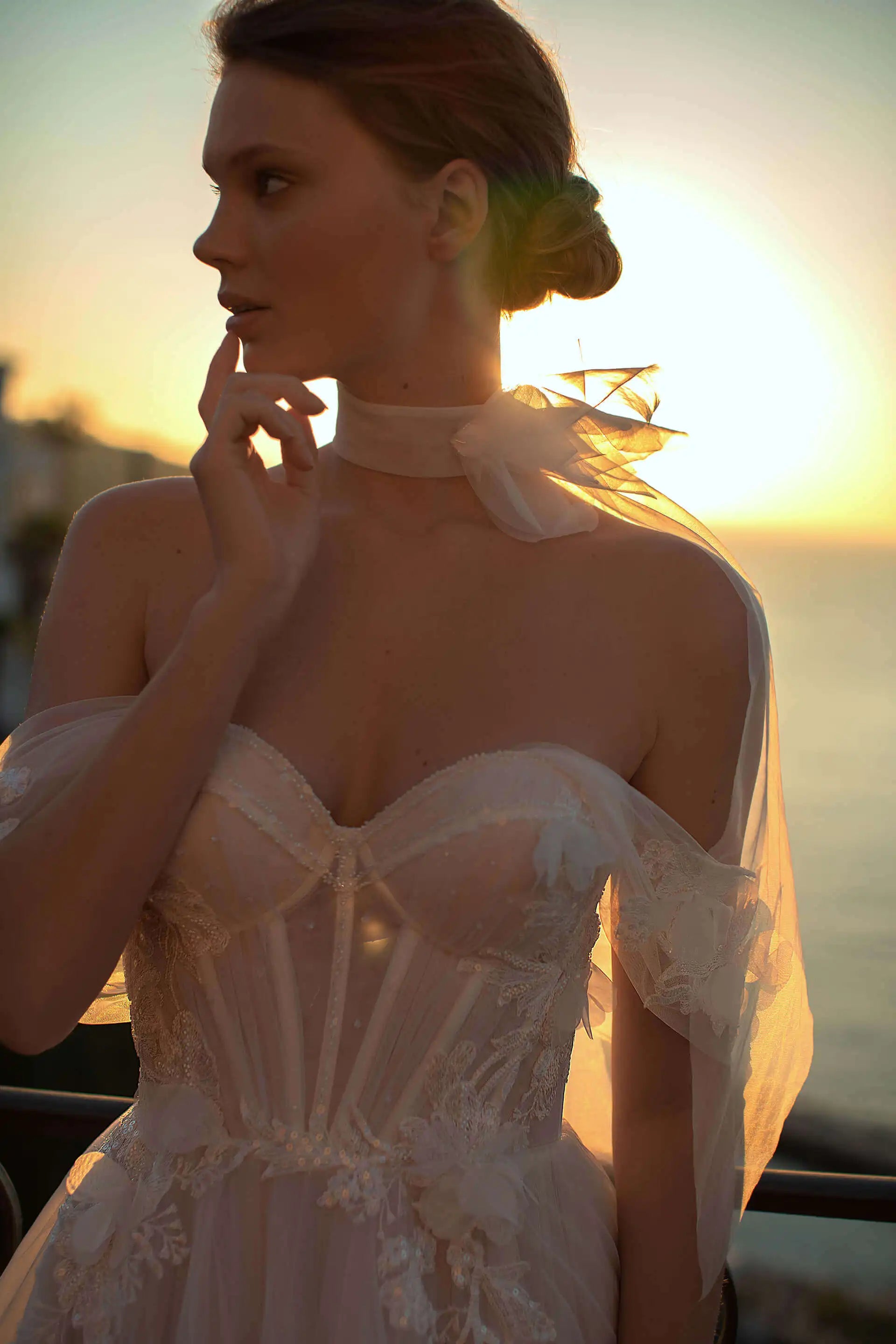 Embrace the daring spirit and make a statement in the Robe Natalia for your special day. This wedding dress exudes confidence and elegance with its stunning design. Be bold and captivate the crowd in this unforgettable bridal gown.