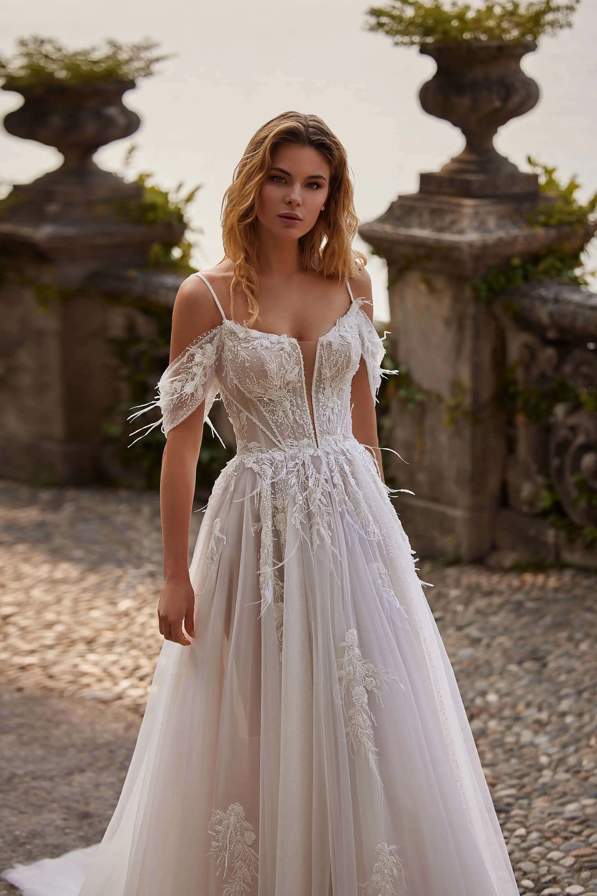 Indulge in elegance with our Robe Françoise. This stunning long dress is the perfect choice for brides and special occasions. Crafted for women, its sophisticated design will make you feel like a bride on your big day. With its luxurious fabric and impeccable silhouette, this vestidos novia will make you the center of attention.