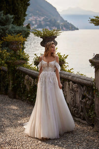 Indulge in elegance with our Robe Françoise. This stunning long dress is the perfect choice for brides and special occasions. Crafted for women, its sophisticated design will make you feel like a bride on your big day. With its luxurious fabric and impeccable silhouette, this vestidos novia will make you the center of attention.